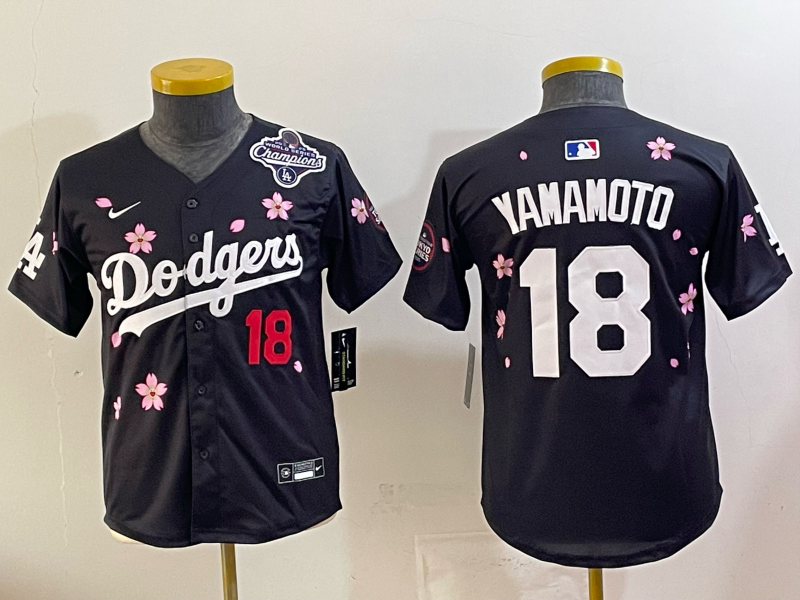 youth 2026 Los Angeles Dodgers #18 Yamamoto blue Game Nike MLB Jersey 03002->pittsburgh pirates->MLB Jersey